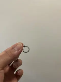 シルバー リング型 ピアス 片耳用