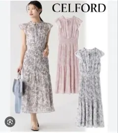 CELFORD デジタルフラワープリントワンピース