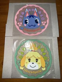 どうぶつの森　クリアラバーコースター 2点セット