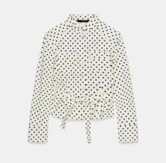 完売品 ZARA ドット柄シャツジャケット Sサイズ新品タグ付き ZARA ドット柄シャツジャケット Sサイズ新品タグ付き - メルカリ