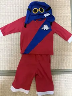 はじまりぷしゅのロンパース＆帽子セット 90サイズ　シナぷしゅ探検隊