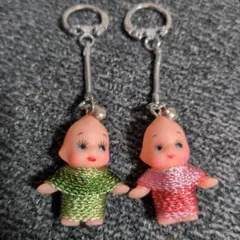 2個　キューピーちゃんの人形キーホルダー