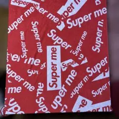 Super me 総柄 ブランケット レッド