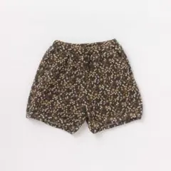 プティマイン やわらかカットショートパンツ ブラウン 小花柄