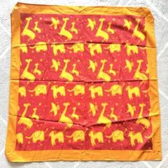マリメッコ marimekko スカーフ　アニマル　コットン