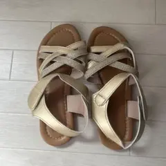 [新品]ゴールド ラメ ストラップ サンダル 36サイズのサムネイル