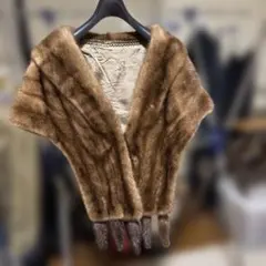 ジバンシィ ミンク 毛皮ショール ストール フリルデザイン - メルカリ
