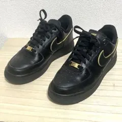 美品 NIKE AIR FORCE 1 LOW ブラック/ゴールド 25.5cm