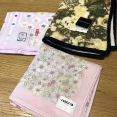 ハンカチ、タオル３枚セット