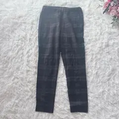 8129 セオリー チェック柄パンツ カジュアル ウエストゴム ウール シンプル