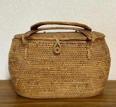 昭和レトロ 柳行李 竹編み かごバッグ バスケット 和装バッグ