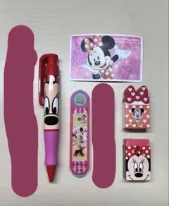 【Disney】ミニーマウス 文房具、パス