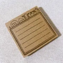 動物イラスト付きメモ用紙