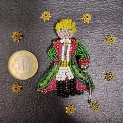 ハンドメイドブローチ　王子さま