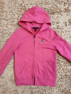 Polo Ralph Lauren ピンクパーカー M(8〜10)