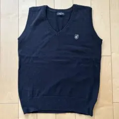 【COMME CA ISM 】160黒 Vネックベスト