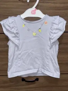 フルーツ 刺繍 フリル袖 トップス 90cmのサムネイル
