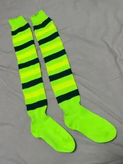 Bernhard Willhelm ベルンハルト蛍光グリーン ストライプソックス