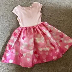 H&Mハート柄 ピンク 半袖ワンピース