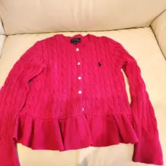 Polo Ralph Lauren ピンクカーディガン　130cm