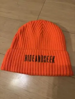 HIDEANDSEEK オレンジニット帽