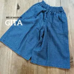 GITA デニムガウチョ ワイドパンツ スカンツ