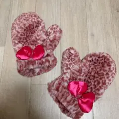 ディズニーリゾート　ミニー　手袋　ヒョウ柄