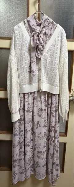 【美品/単品値下げ不可】INGNI ピンクベージュ　裏地付き+カーディガン