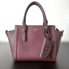 ハニーズ 2wayハンドバッグ ショルダーバッグ ダークレッド