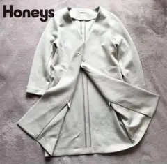 ハニーズ Honeys ロングコート テーラードカラー グレージュ L オフィスのサムネイル