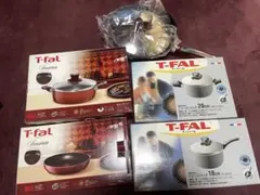 新品T-fal 鍋・フライパンセット 赤　ティファールのサムネイル