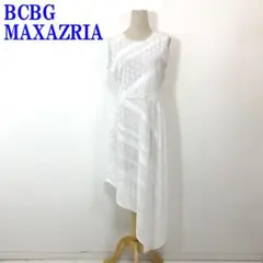 ビーシービージーマックスアズリア アシンメトリーワンピース 白 M C3666