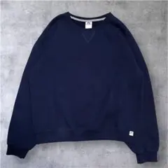 RUSSELL ATHLETIC スウェット 前Vガゼット ネイビー L