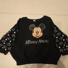 ミッキーマウス トレーナー 黒　90サイズ