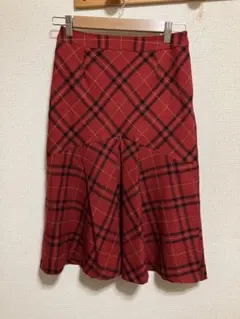 KUMIKYOKU 組曲 クミキョク Aライン スカート チェック レッド 1