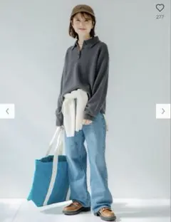 ユニクロ× JW ANDERSON ニットポロ L ダークグレー長袖ウール100