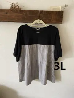 【大きいサイズ】切り替えプルオーバー　3L ④