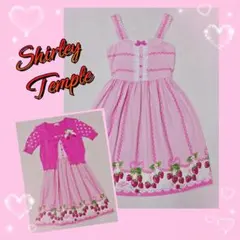 ♡シャーリーテンプル♡いちご★イチゴ♡ジャンパースカート♡JSK♡サックス♡ ♡シャーリーテンプル♡いちご☆イチゴ♡ジャンパースカート♡JSK