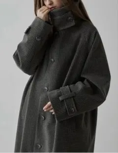 【美品】CLEL テックメルトン ルーズステンカラーコート M