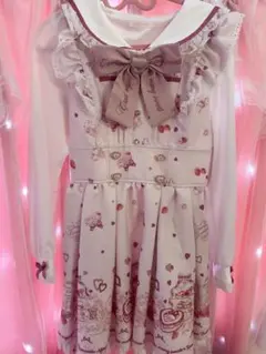 LIZLISA Many Hearts Afternoontea柄ワンピース