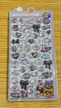 海外正規品　BONBON ボンボンドロップ シール　しろくろ