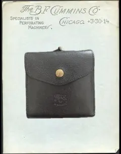 イルビゾンテ IL BISONTE 二つ折り がま口　財布 ブラック