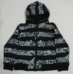 LOCK HEAVEN 黒パーカー 130cm ドクロ