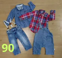 GAP デニム 長袖シャツ 　オーバーオール