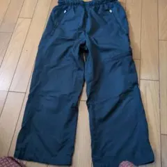 黒 ワークパンツ ジッパーポケット付き七分丈