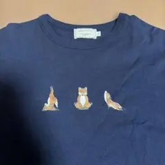 Maison Kitsune ヨガフォックス Tシャツ ネイビーのサムネイル