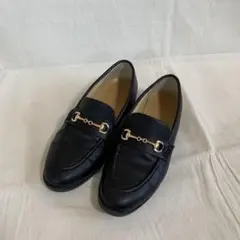 ブラックローファー ゴールドチェーン M