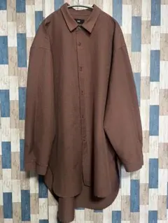 HARE ロングシアサッカーシャツ FREE ブラウン