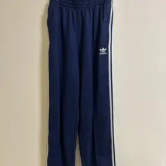 adidas ネイビー サイドストライプ パンツ M