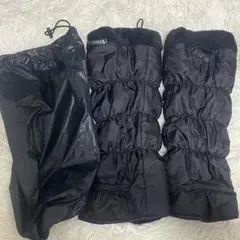 Poodleg レッグウォーマー ブラック 収納袋付き